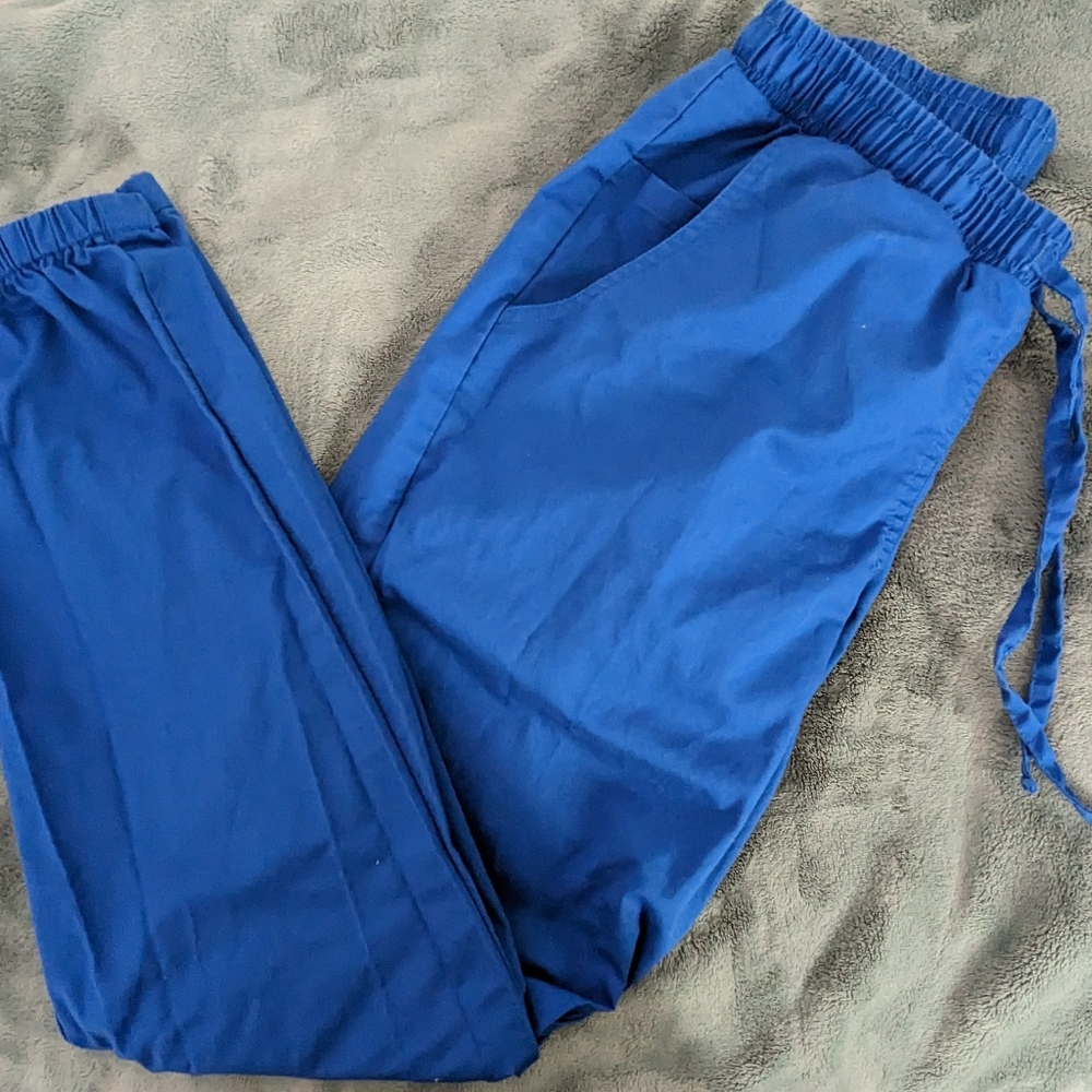 S royal blue scrubs